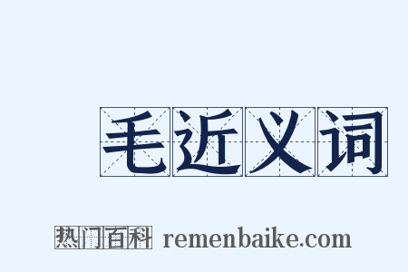 風毛近义词是什么意思的图片